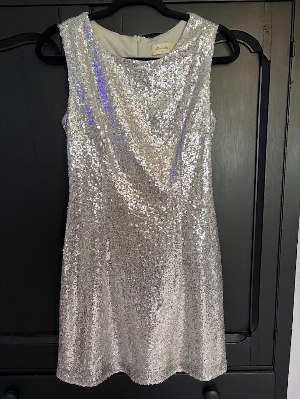 Altar'd State Silver Sequin Sparkly Party Dress. Size Small.